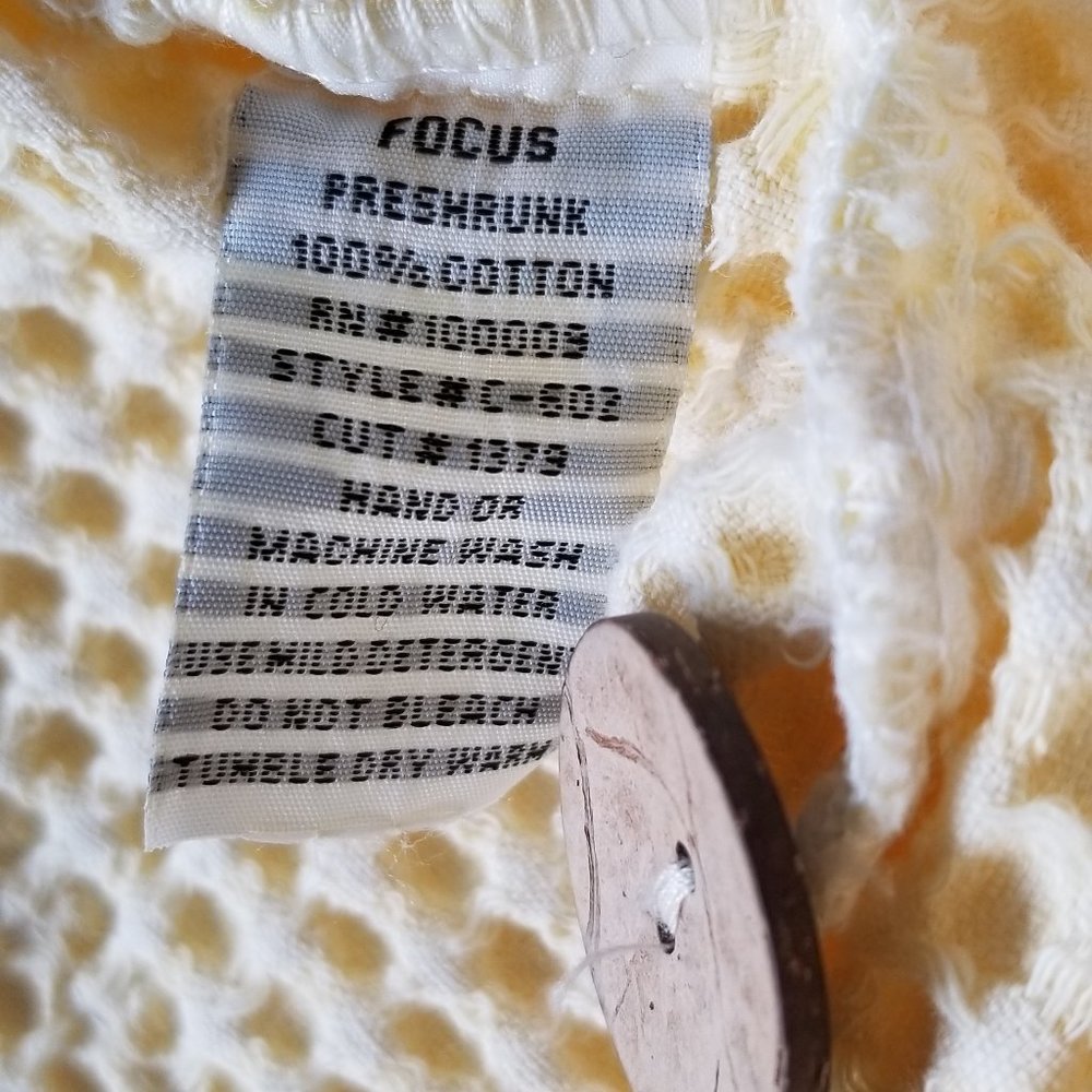 Focus Waffle-Weave Yellow Top/Jacket - Picture 4 of 4